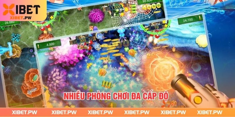 Nhiều phòng chơi đa cấp độ
