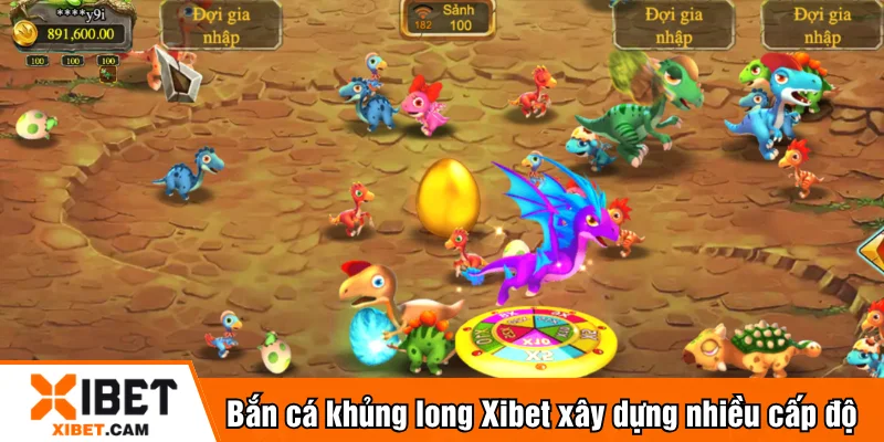 Bắn cá khủng long Xibet xây dựng nhiều cấp độ từ dễ đến khó