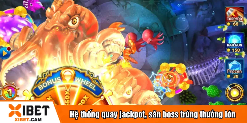 Hệ thống quay jackpot, săn boss trúng thưởng lớn