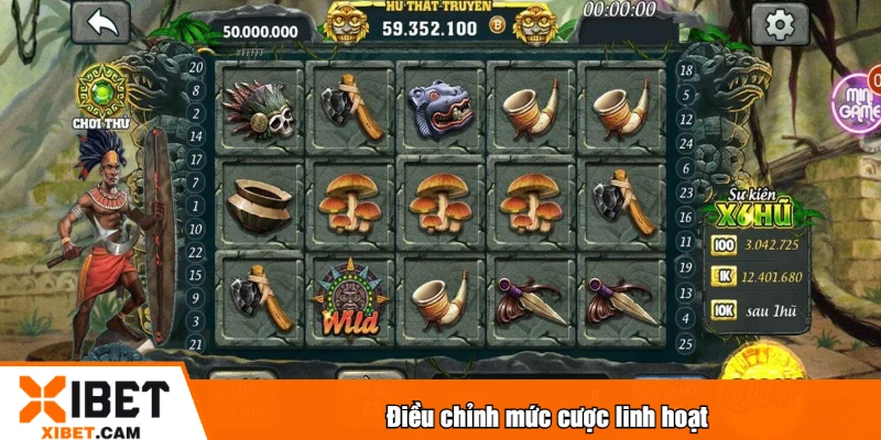 Mẹo Chơi Nổ Hũ XIBET - Bí Quyết Tối Ưu Hiệu Quả Quay Slot Điều chỉnh mức cược linh hoạt